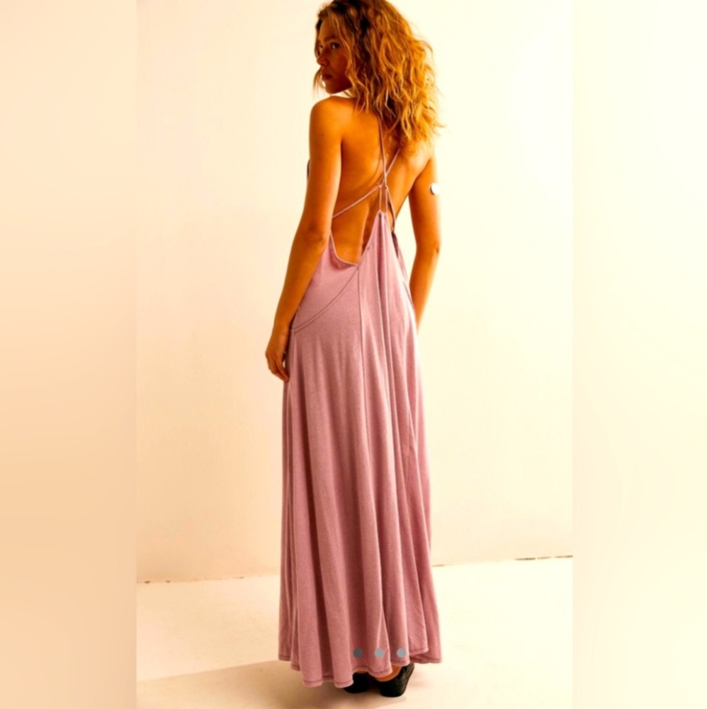 Free People Eros Maxi Dress in Candy Lilac, Size SMALL